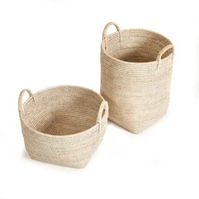Napa Home & Garden Burma Rattan Orchard Baskets, Set Of 2 In Neutral