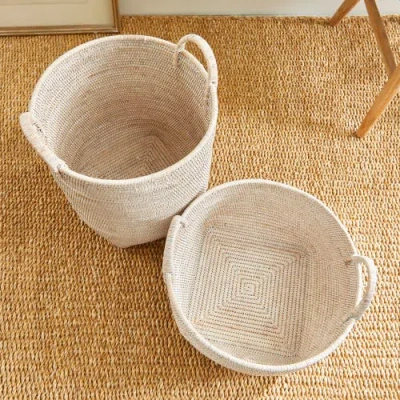 Napa Home & Garden Burma Rattan Orchard Baskets, Set Of 2 In Neutral