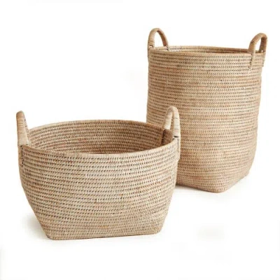 Napa Home & Garden Burma Rattan Orchard Baskets, Set Of 2 In Neutral