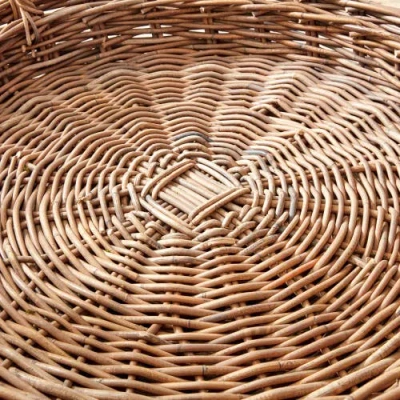 Napa Home & Garden Normandy Extra Large Low Round Baskets Set Of 2 In Gray