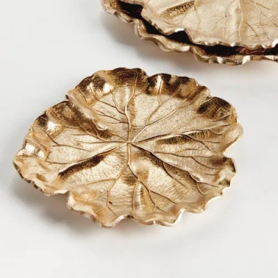 Napa Home & Garden Lirio Decorative Trays, Set Of 3 In Gold