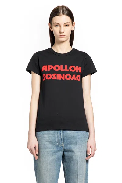 Valentino Apollon Dionysos Graphic Print Crew Neck T-shirt In Black