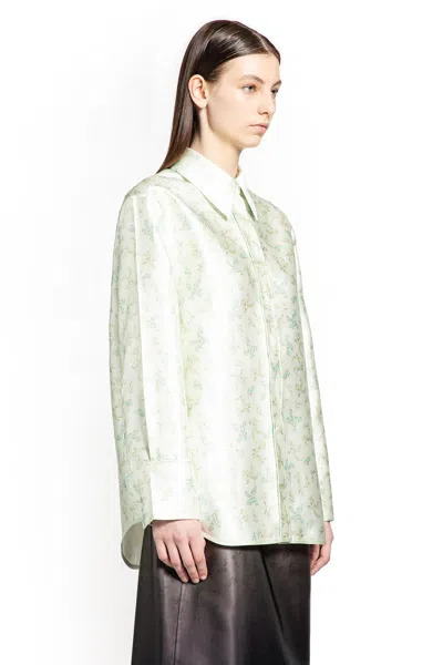 Jil Sander Silk Blend Printed Shirt In Green