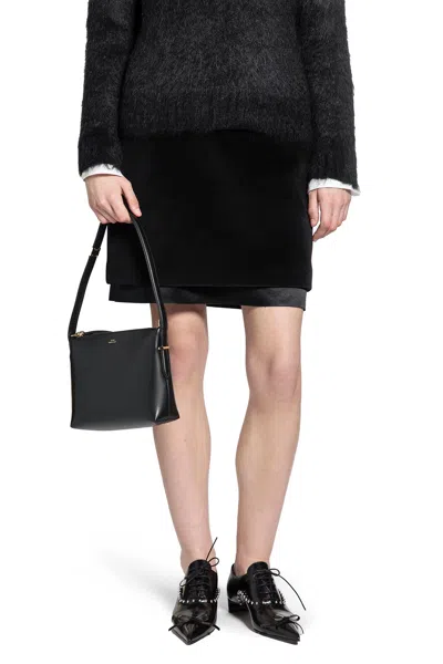 Jil Sander Layered Mini Skirt In Black