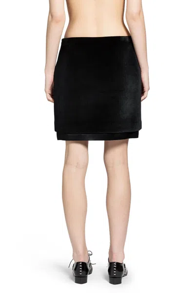 Jil Sander Layered Mini Skirt In Black
