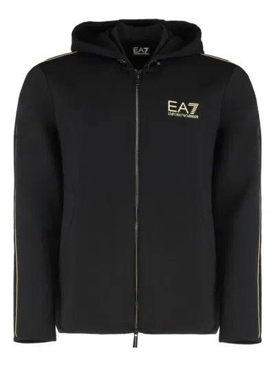 Ea7 Emporio Armani Sweaters Black In Black