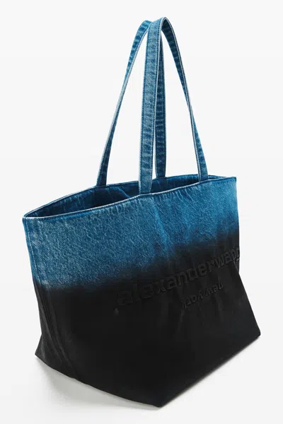 Alexander Wang Large Punch Embossed Tote Bag In Blue