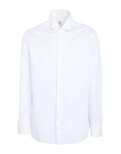 Luigi Borrelli Napoli Man Shirt White Size 15 ¾ Cotton In White