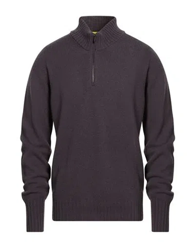 Drumohr Man Turtleneck Navy Size 44 Lambswool In Brown