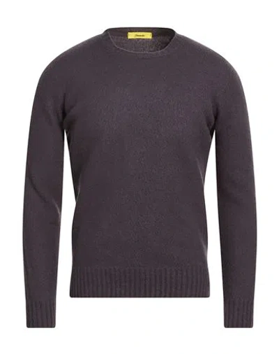 Drumohr Man Sweater Charcoal Size 40 Lambswool In Gray