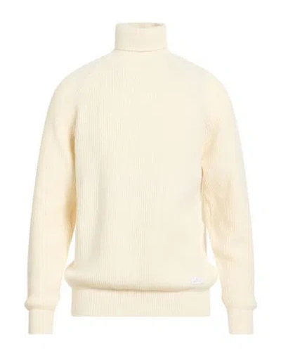 Manuel Ritz Man Turtleneck Cream Size Xl Wool, Polyamide In White