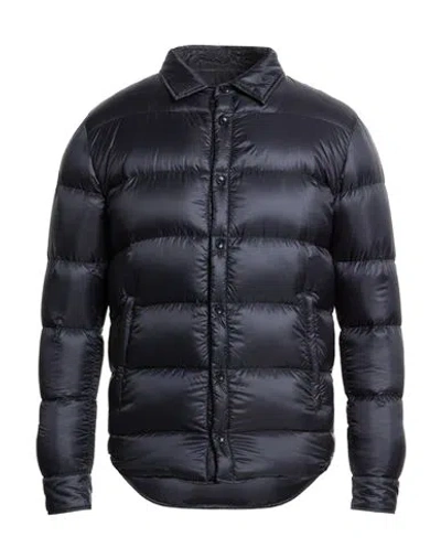 Herno Globe Man Puffer Midnight Blue Size 48 Polyamide In Blue