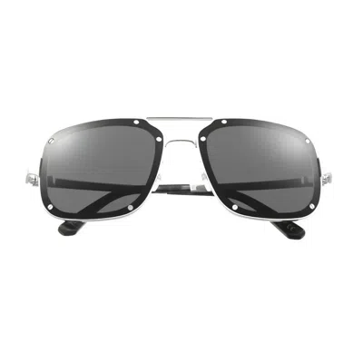 Cartier Ct0194s Santos De Sunglasses In Metallic