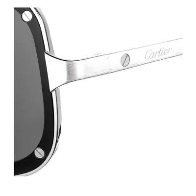 Cartier Ct0194s Santos De Sunglasses In Metallic
