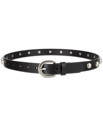 Levi's Skinny Studded Casual Leather Belt In Black