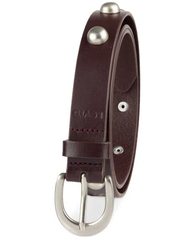 Levi's Skinny Studded Casual Leather Belt In Brown