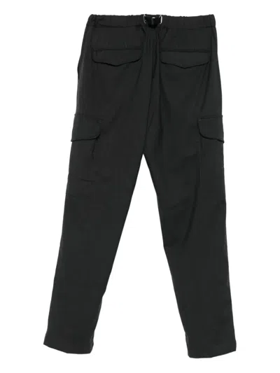 White Sand Belted Cargo Trousers In Gray