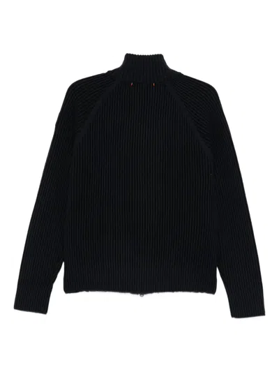 Parajumpers Ribbed Panelled Jacket In Blue