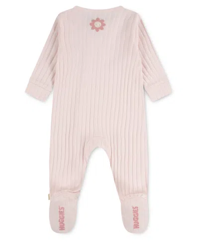 Huggies Baby Boys Footed Long Sleeves Coverall In Pink