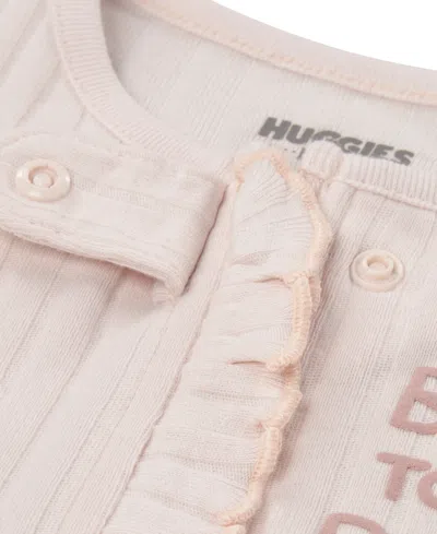 Huggies Baby Boys Footed Long Sleeves Coverall In Pink