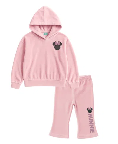 Disney Baby Girls 2-piece Minnie Top And Pants Set In Pink