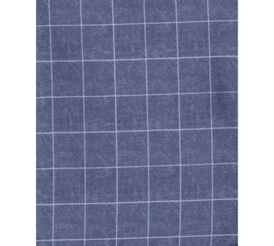 Alfani Men's Edward Plaid Pocket Square, Macy's Exclusive In Blue