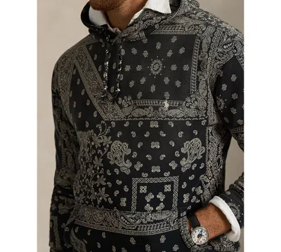 Polo Ralph Lauren Ralph Lauren Bandanna-print Fleece Hoodie In Black