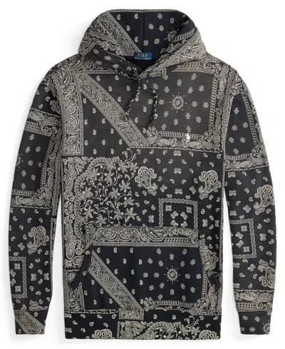 Polo Ralph Lauren Ralph Lauren Bandanna-print Fleece Hoodie In Black