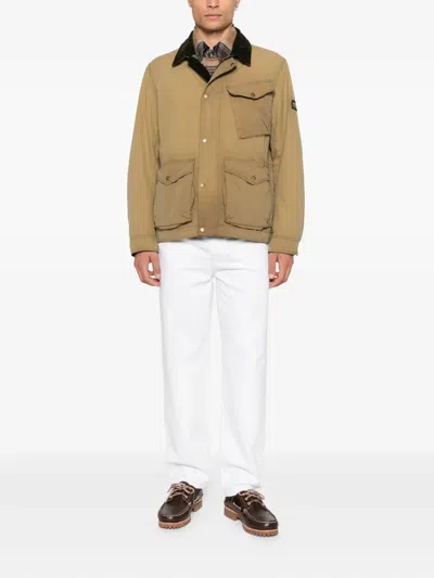 Barbour International Flap-pocket Jacket In Brown
