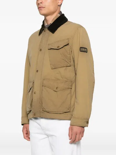 Barbour International Flap-pocket Jacket In Brown