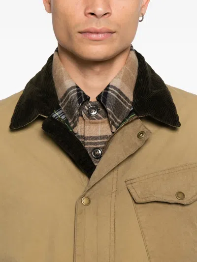 Barbour International Flap-pocket Jacket In Brown