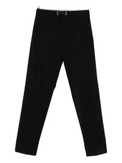 White Sand Drawstring Trousers In Black