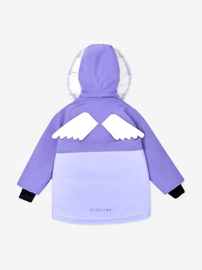 Roarsome Girls Sparkle The Unicorn Ski Jacket In Purple