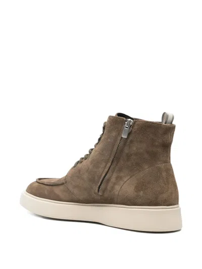 Officine Creative Frame 002 Suede Ankle Boots In Brown
