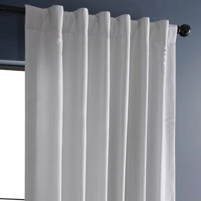 Half Price Drapes Ice Vintage Textured Faux Dupioni Silk Curtain In White