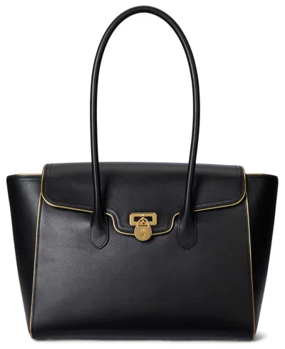 Ralph Lauren Tanner Extra-large Satchel Bag In Black