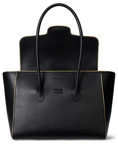 Ralph Lauren Tanner Extra-large Satchel Bag In Black