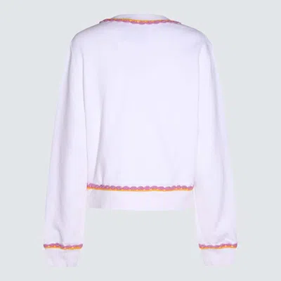 Moschino Women's Logo Detail Cotton Sweatshirt In White