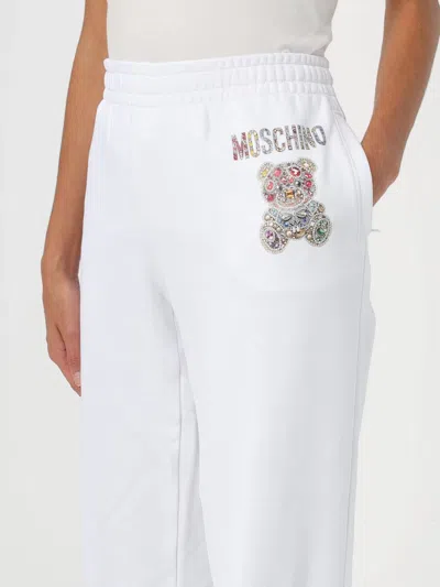 Moschino Logo Sweatpants In White