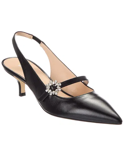 Stuart Weitzman Aura May Jane Kitten Heel Slingback Pump In Black