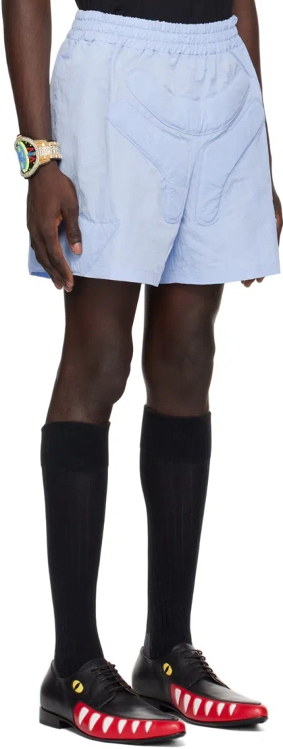 Walter Van Beirendonck Blue Space Shorts In Blue