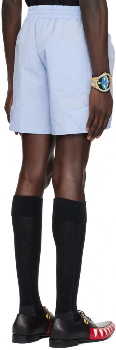 Walter Van Beirendonck Blue Space Shorts In Blue
