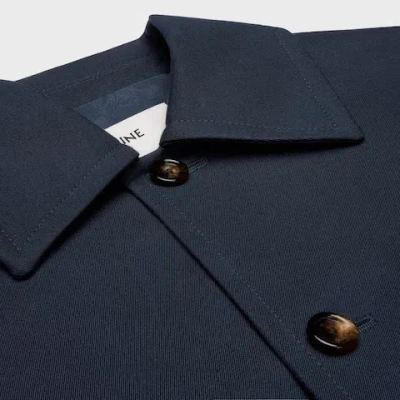 Celine Jacket In Cotton Wool Gabardine In Blue