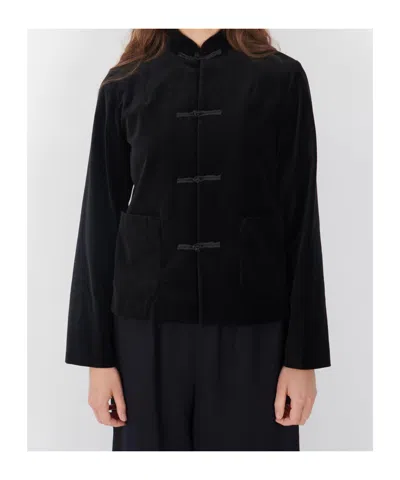 Comme Des Garçons Long-sleeved Casual Jacket In Black