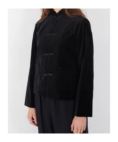 Comme Des Garçons Long-sleeved Casual Jacket In Black