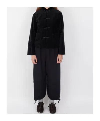 Comme Des Garçons Long-sleeved Casual Jacket In Black