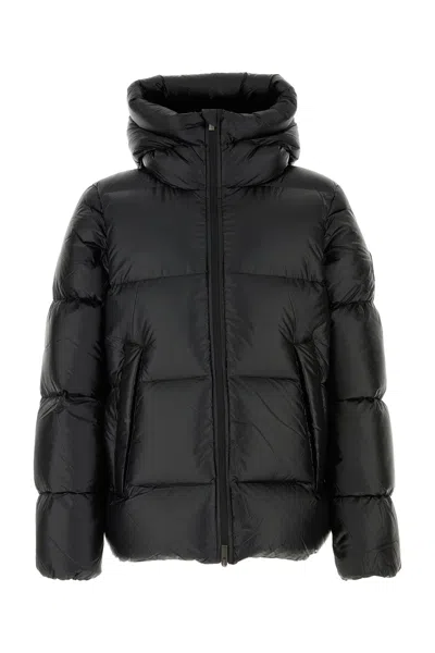 Pyrenex Hooded Quilted Down Jacket In Black