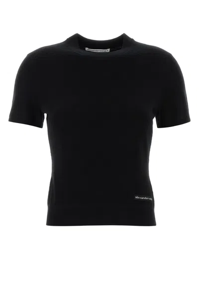 Alexander Wang T T By Alexander Wang Charcoal Wool Sweater In Black