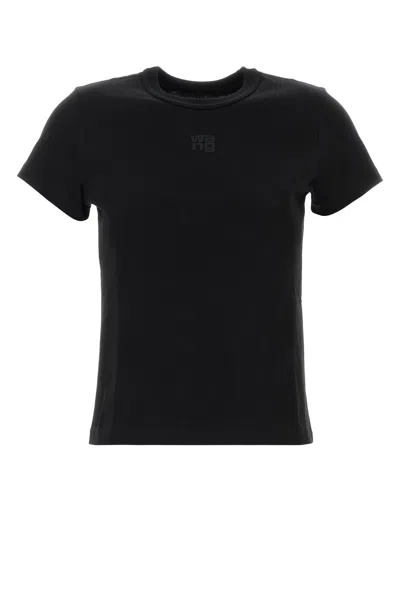 Alexander Wang T T By Alexander Wang Essential Shrunk T-shirt In Black