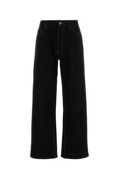Alaïa Alaia Midnight Blue Stretch Denim Jeans In Blue